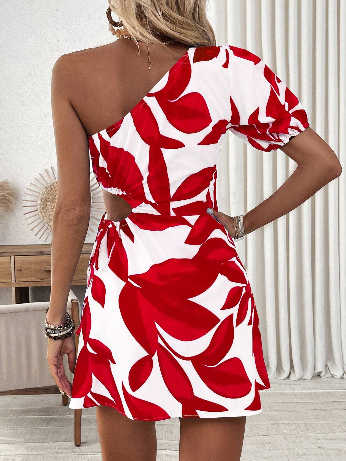 Puff Sleeve Dress For Summer Vacation For New Year Clothes Vacation Beach Outfits Women CJ US