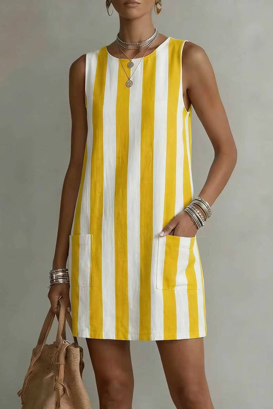 Stylish Casual Striped Slimming Womens Dress 