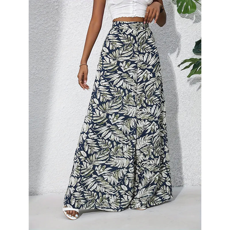 Palazzo Pants For Women Casual High Waist Printed Wide Leg Pant Trendy Boho Trousers Fashion Beach Outfits CJ US