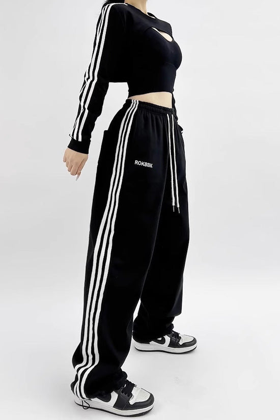 American-style Athletic Wide-leg Sweatpants For Women 