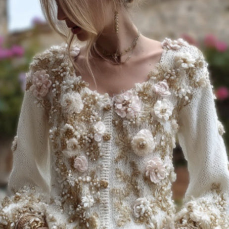 Womens 3D-printed Cardigan Coat For Spring And Fall 