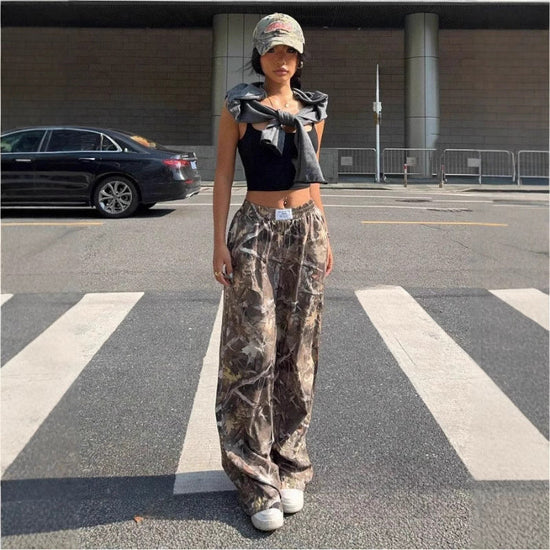 🧢 Women's Y2K Camouflage Cargo Pants FitiqueFit