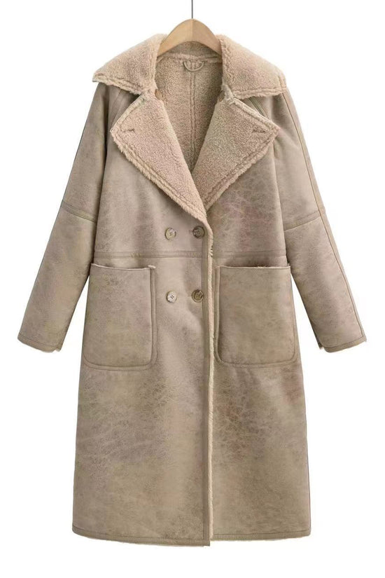 Winter Jacket With Belt Fashion Double Breasted Lapel Windbreaker Women's Long Trench Coat Mid-length Overcoat Clothing 