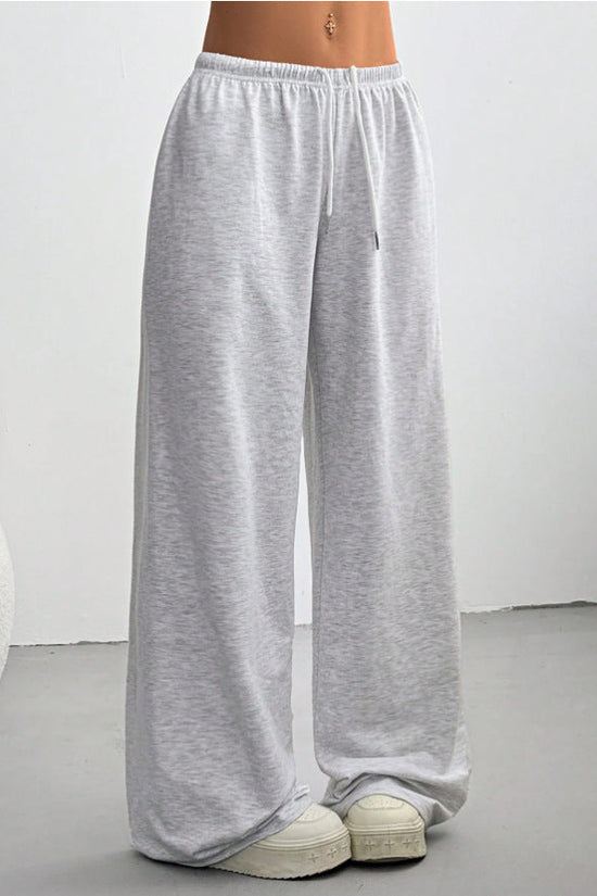 Straight-leg Minimalist Solid-color Womens Sweatpants 