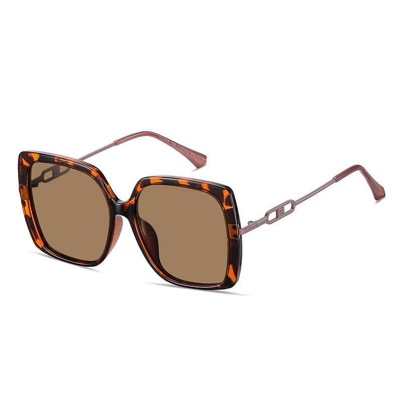 Large Metal Frame Polarized Sunglasses – Oversized Driving Shades CJ