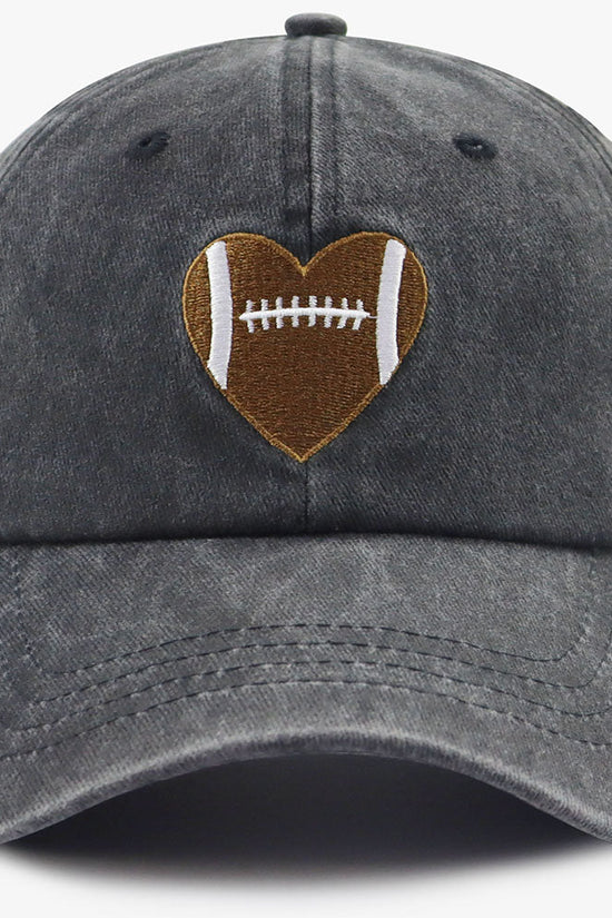 Football Gifts For Women Men  Football Heart Baseball Cap 