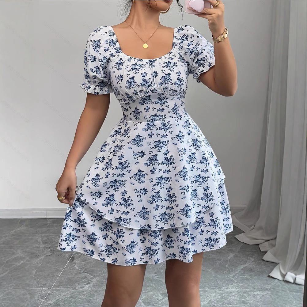 Women's Blue Floral Dress 