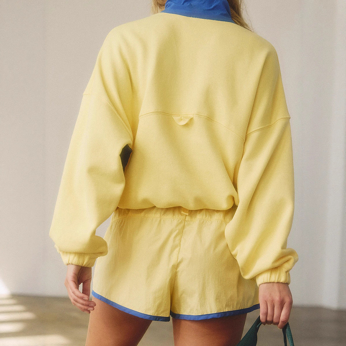 Fashionable Versatile Multi-color Womens Long-sleeve Two-piece Set 