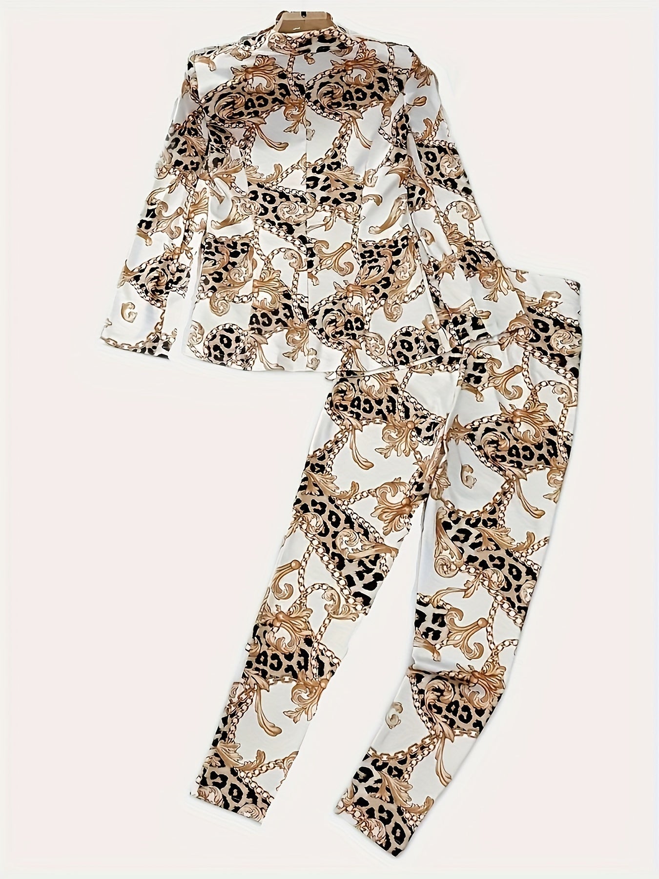 Geometric Print Two-Piece Blazer Set CJ US
