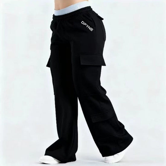 Fashionable Solid-Colored Casual All-Match Pants With Pockets 