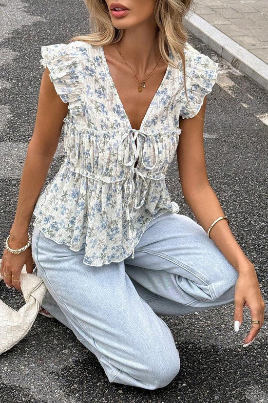 Elastic-waist Casual A-line Skirt Top 