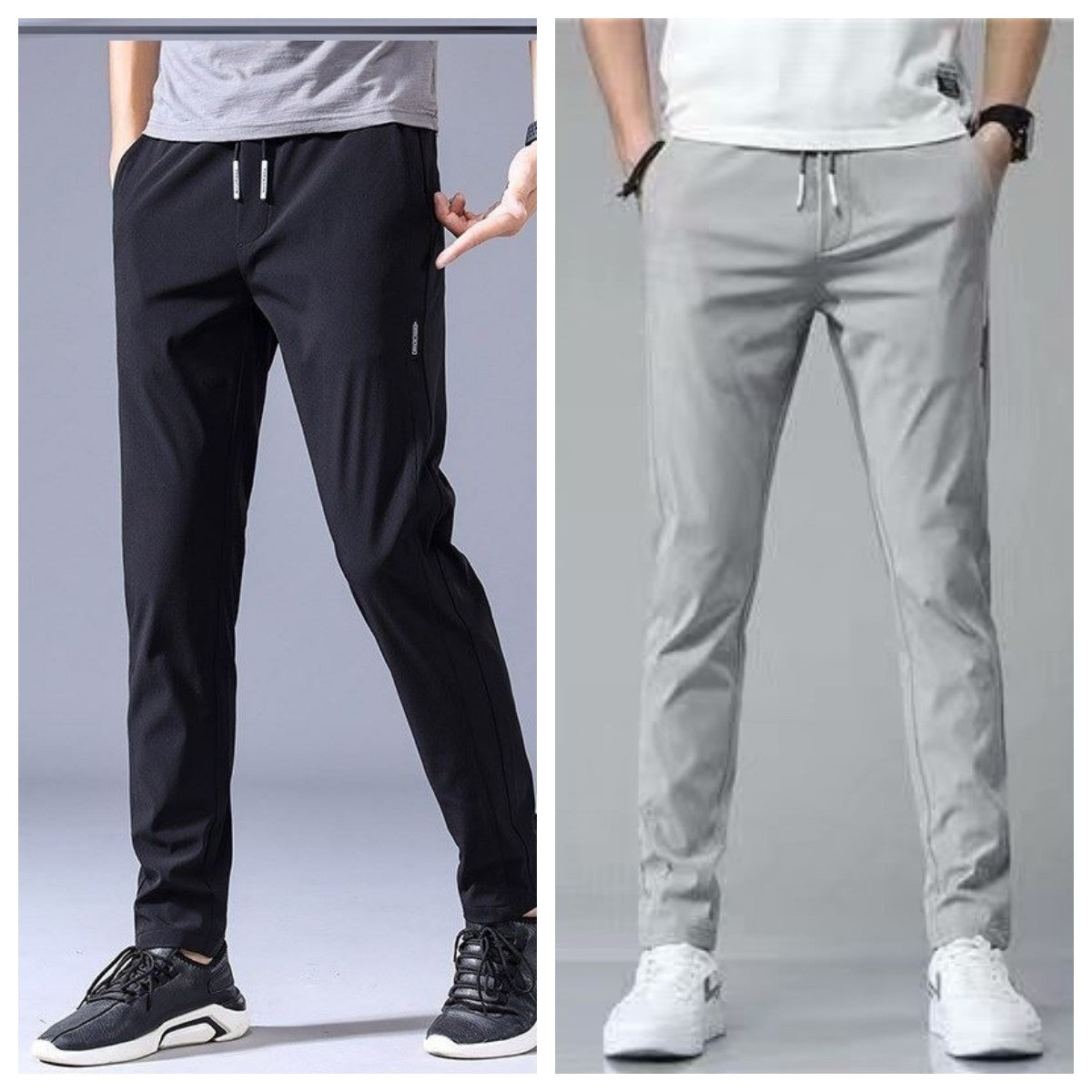 Drawstring Trousers Thin Casual Pants Korean Version Loose Straight Sweatpants Mens Clothing FitiqueFit