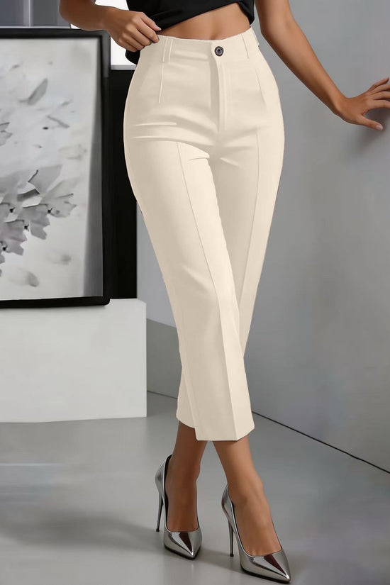 Women's High-Waisted Drapey Straight-Leg Pants 