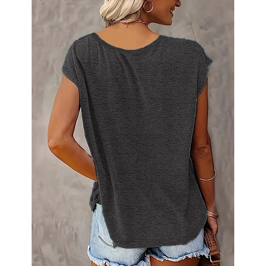 2-Pack Wildflowers Graphic Print V-Neck Tee Tops CJ