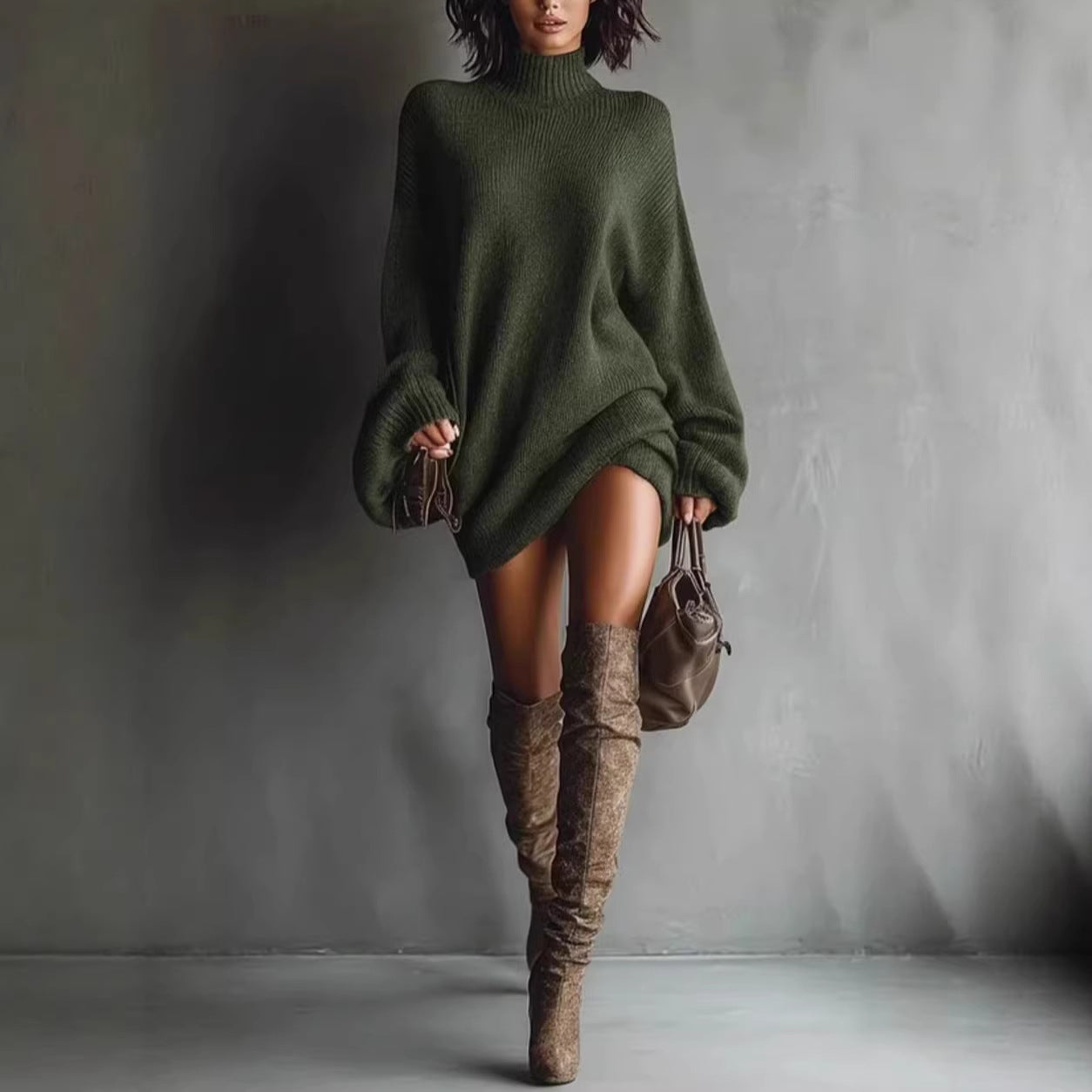 New Autumn Knitted Dress For Women 
