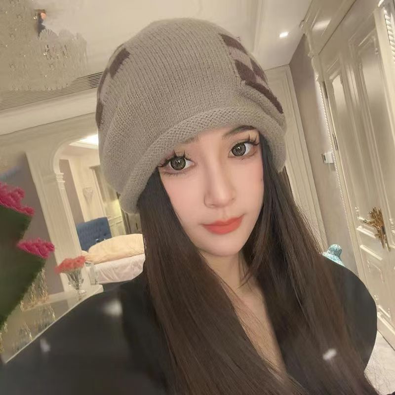 Women's Autumn And Winter Fashionable All-match Wool Knitted Hat 