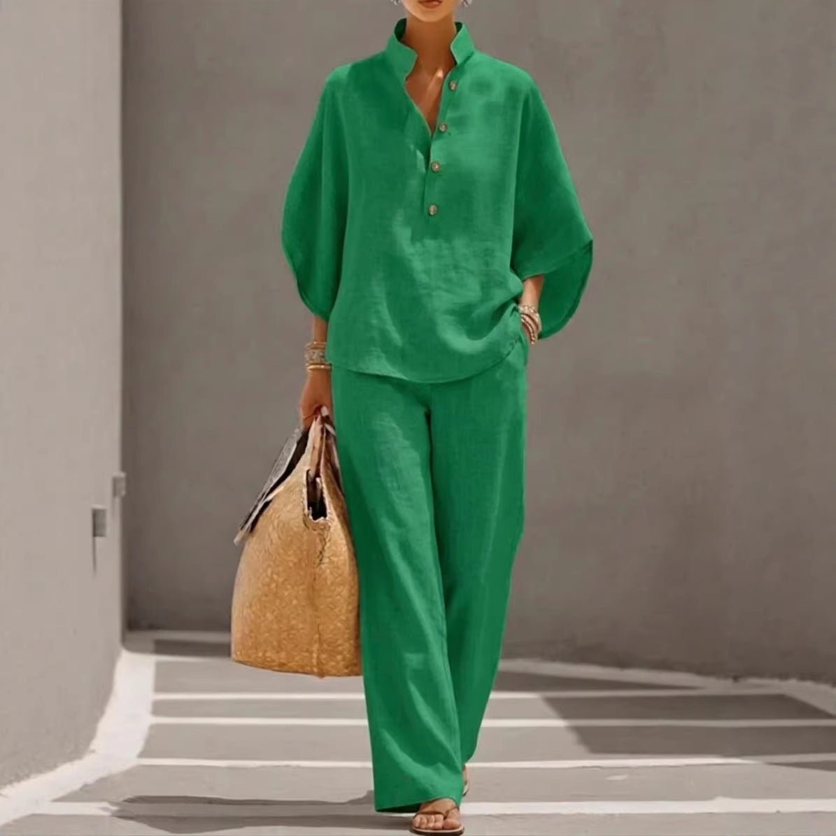 Women's Casual And Versatile Shirt Set Urban Outfit 
