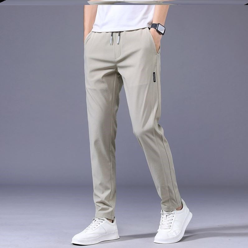 Drawstring Trousers Thin Casual Pants Korean Version Loose Straight Sweatpants Mens Clothing FitiqueFit