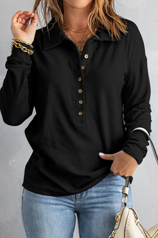 Women's Loose-Fitting Casual Long-Sleeve Top 