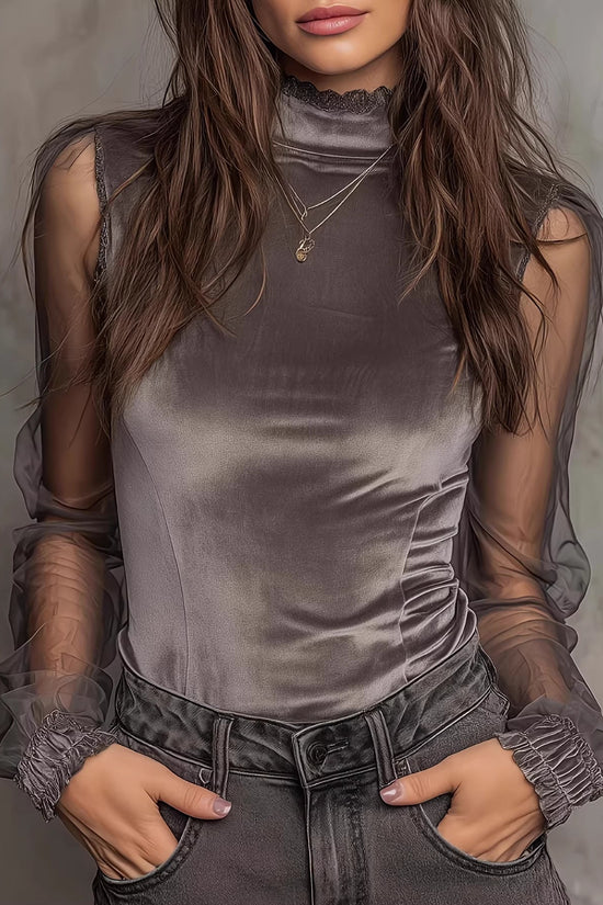 Commuter-friendly Versatile Lace-panelled Top 