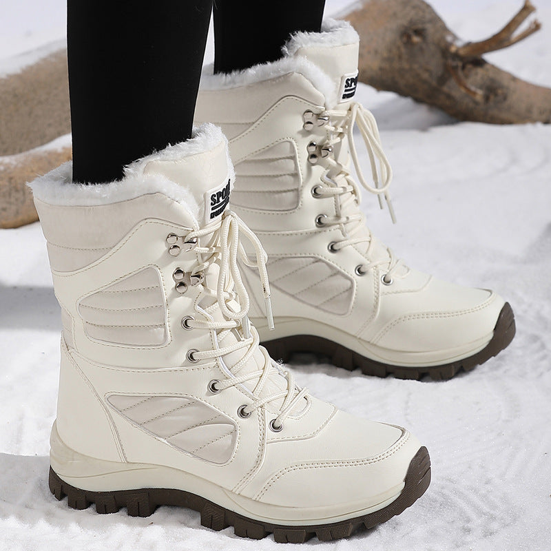 Thickened Long Wool Plus Velvet Warm Snow Boots CJ