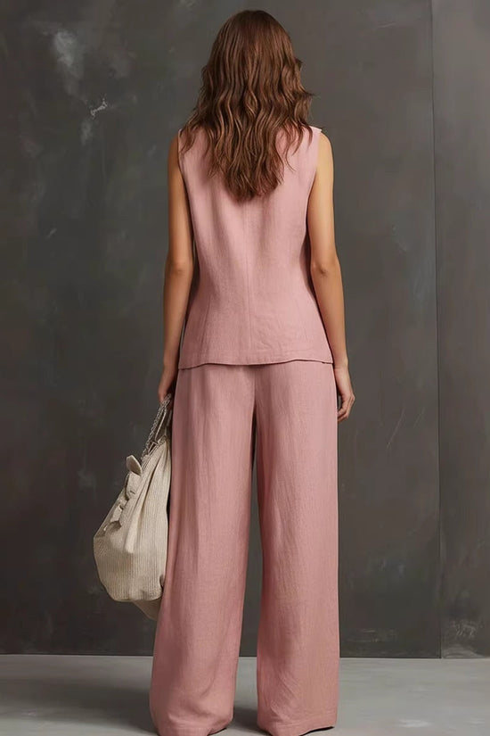 Seasonal Laid-back Linen Suit 