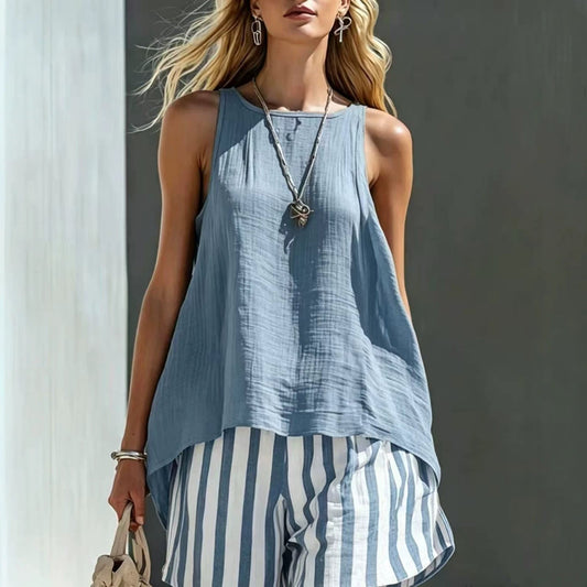 Solid Color V-Neck Long-Sleeve Shirt Womens Loose-Fitting Button-Up Top 