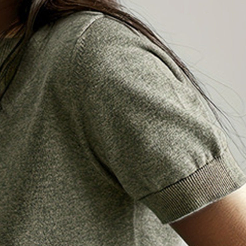 Women's Soft Stretch T-Shirt - Minimalist Everyday Top For Office & Casual Wear 