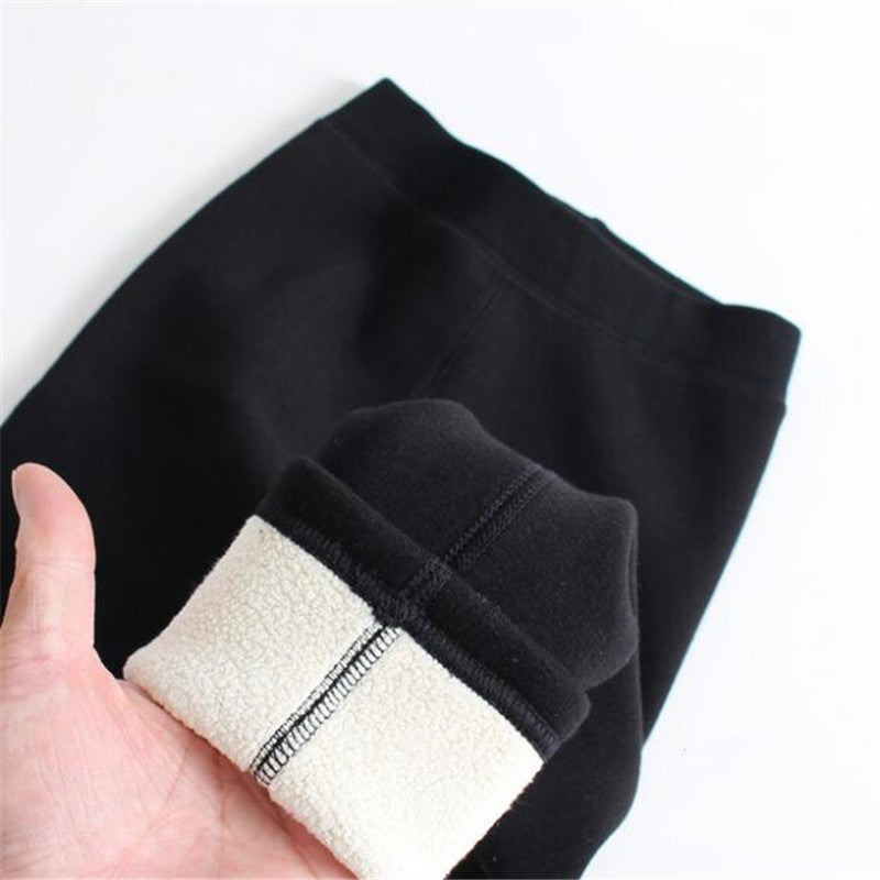 Girls' Wool Lined Thickened Leggings 