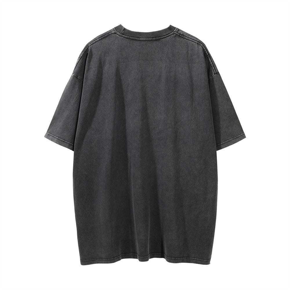 Printed Washed Distressed T-shirt For Men FitiqueFit