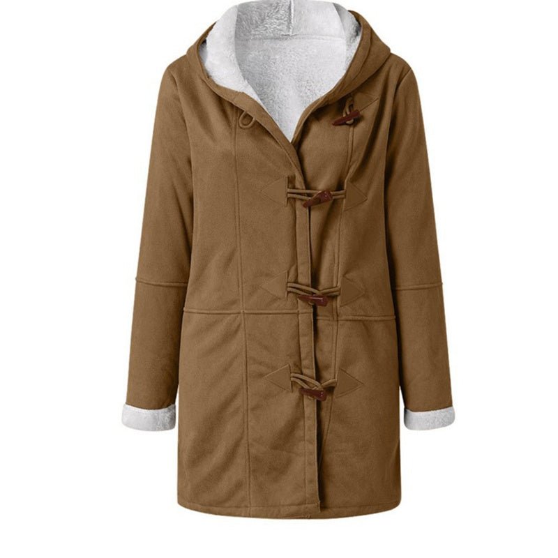 Winter Jackets For Women Sherpa Lined Jacket Women Duffle Toggle Coat Hooded Fleece Jacket CJ US