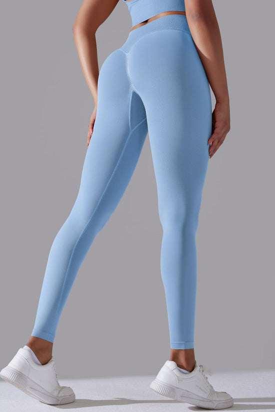 🍑 High-Waisted Peach Hips Nude Yoga Pants 