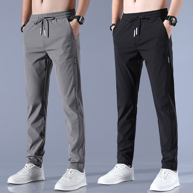 Casual Ice Silk Men's Plus Size Fashion Straight Pants FitiqueFit