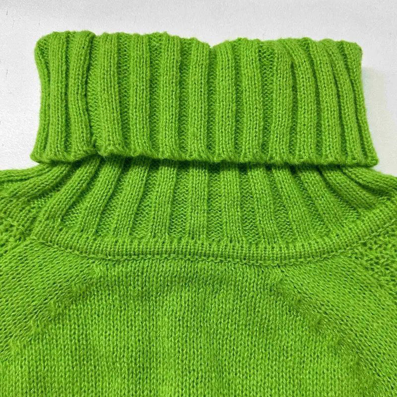 Loose Fit Mock Turtleneck Sweater For Women, 2025 Fall Trendy Long Sleeve Knit Pullover Tops CJ US