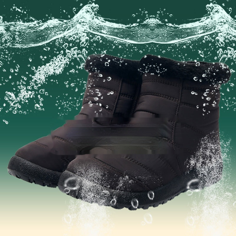 Women’s Thickened Cotton Snow Boots – Waterproof Warm Winter Boots - FitiqueFit
