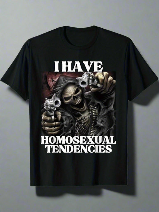 I Have A Homosexual Inclination, Funny Edge Bone Bone Meme T-shirt, Men's Round Neck T-shirt FitiqueFit