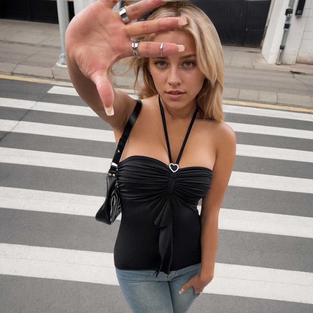 ✨ Women's Halterneck Backless Sleeveless Top FitiqueFit