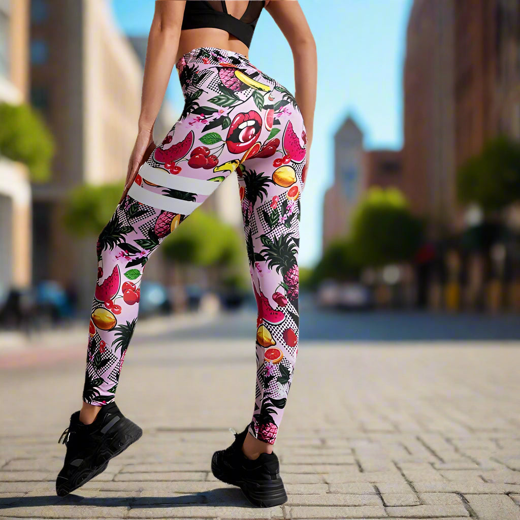 Running Workout Elastic Plus Size Yoga Leggings FitiqueFit