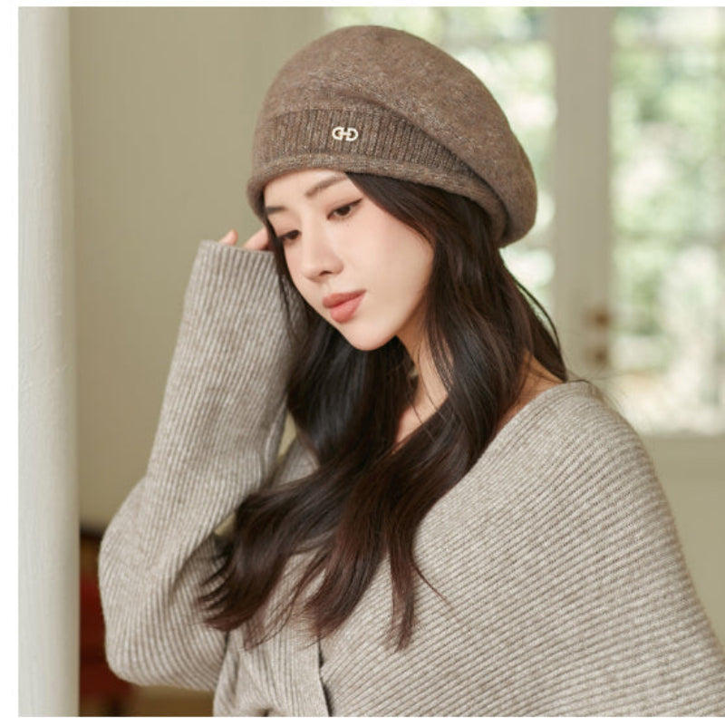 Women's Autumn And Winter Fashionable All-match Wool Knitted Hat 