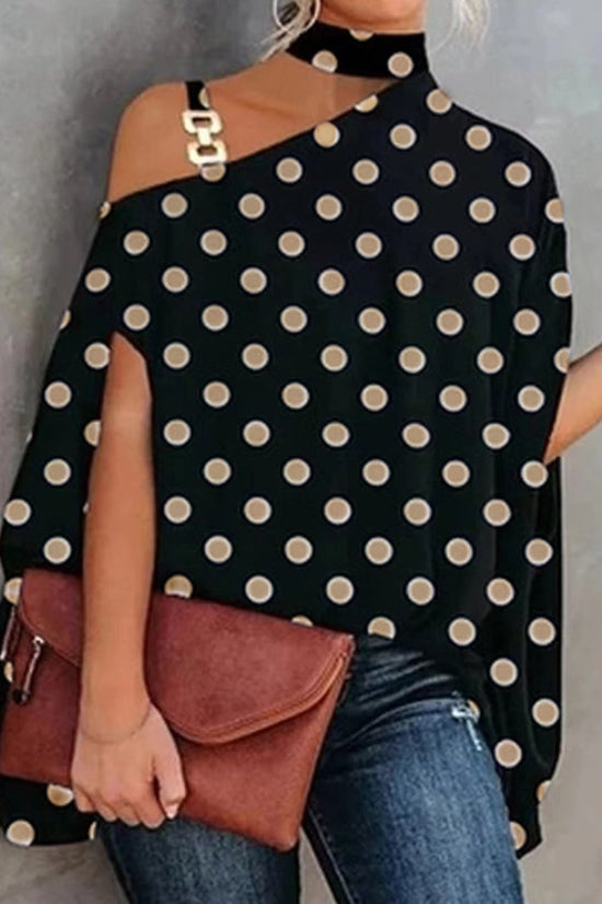 Women’s V-Neck Printed Off-Shoulder Vest Top 
