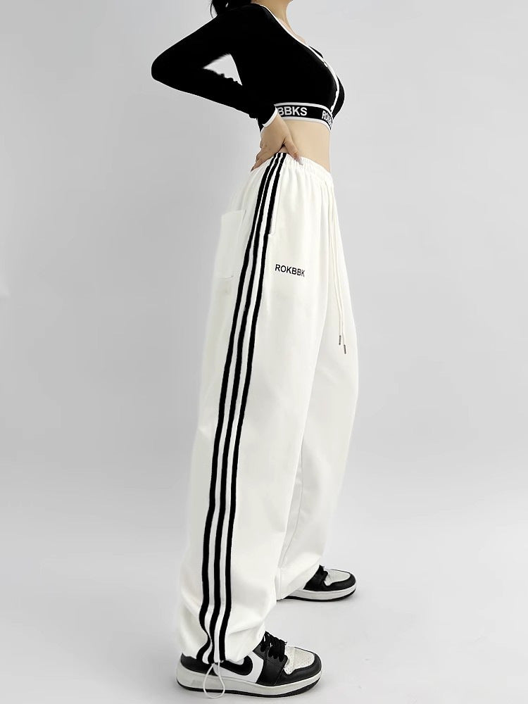 American-style Athletic Wide-leg Sweatpants For Women 