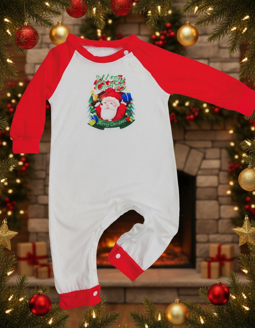 Christmas Parent-Child Clothes Set Long Sleeve T-Shirt Plaid Pants Family Matching Pajamas CJ