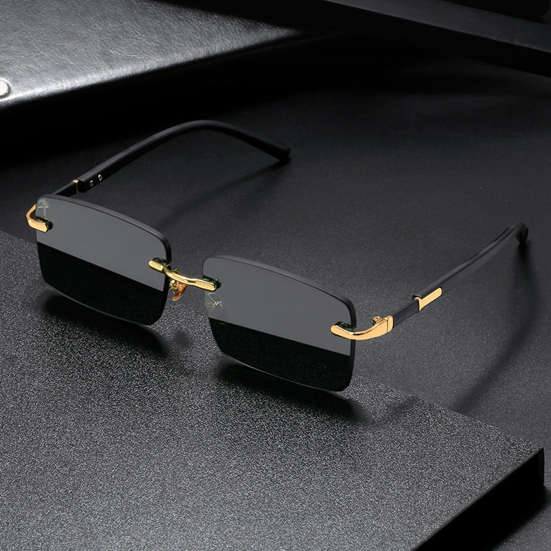Rimless Crystal Sunglasses – Lightweight & Trendy CJ