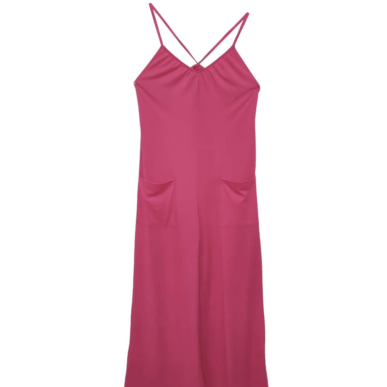Women's New Cross Backless Wide Leg Camisole Skirt Jumpsuit CJ US