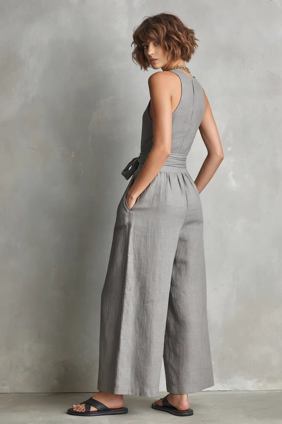 Elegant Commuter V-Neck Jumpsuit For Women 