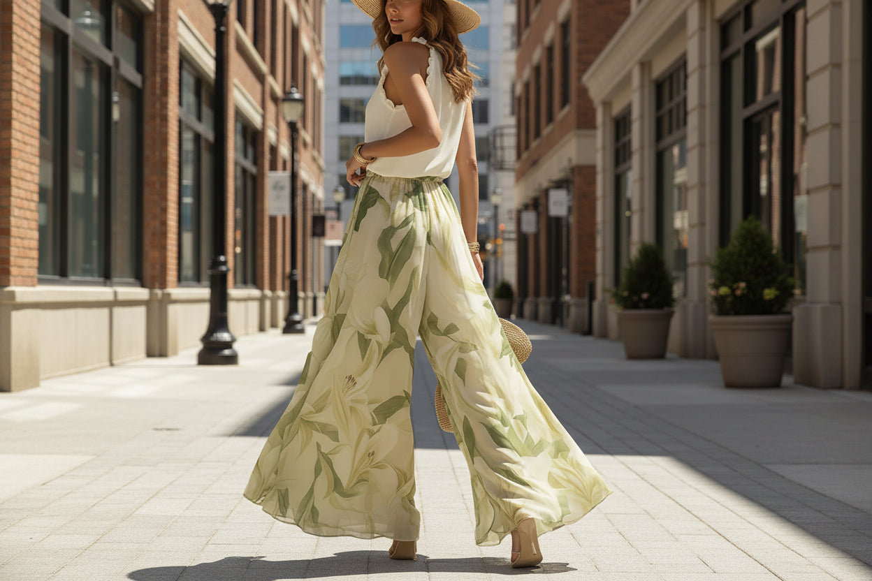 Women's Waist-Cinching Ruffle-Trimmed Elegant Dress 