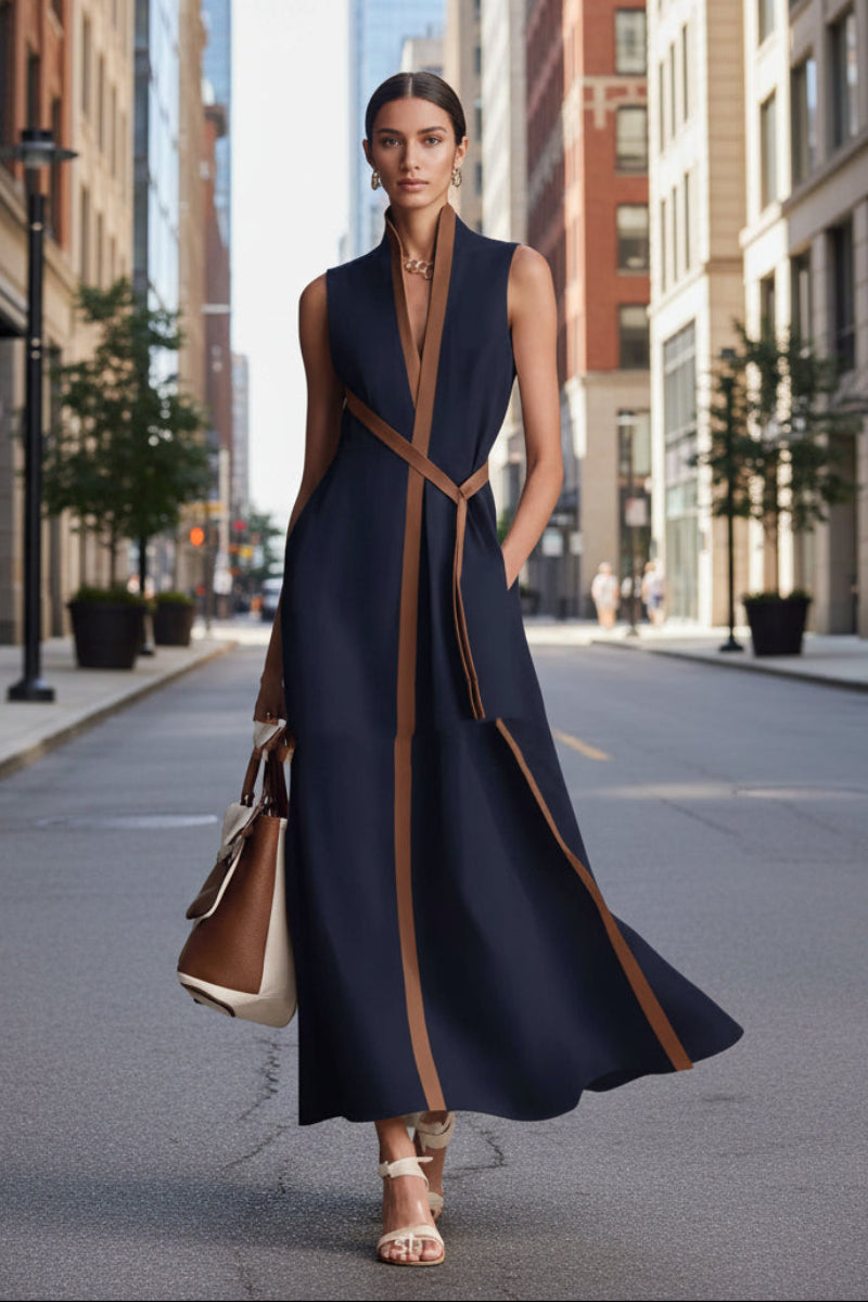 Women’s Patchwork Cardigan & Wide Leg Pants Two Piece Set 