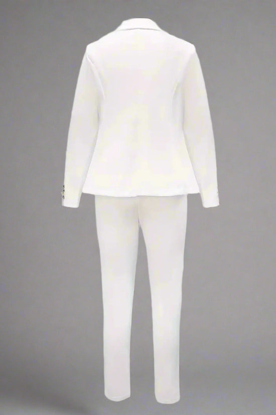 All Season Professional Women's Suit Set, Double Breasted Buttons, Gold Buttons, Essential For The Office, Women's Clothing For Autumn And Winter Seasons CJ US