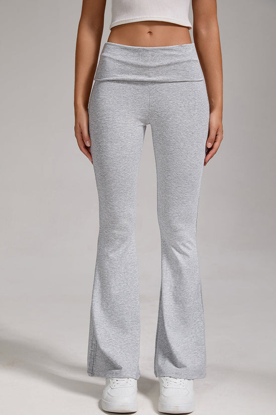 🔥 Women's Low-Waisted Folded Waist Flared Pants - Low-Rise Wide-Leg Trousers FitiqueFit