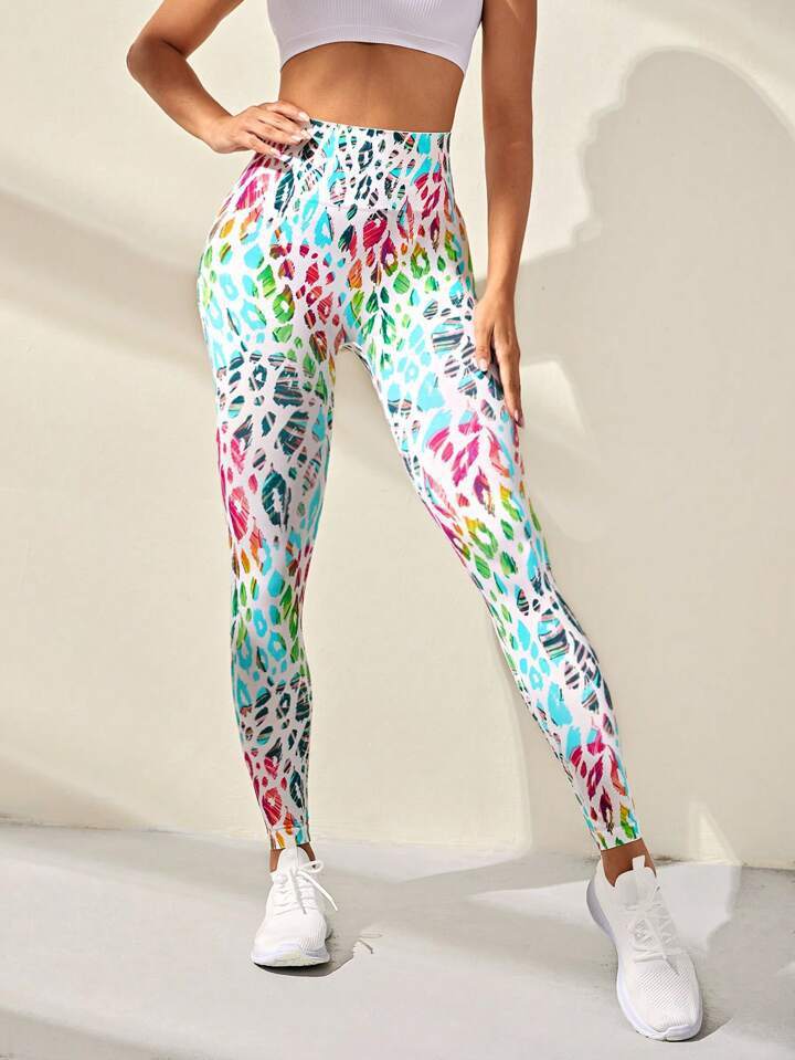 Printed Seamless Yoga High Waist Hip Lift Trousers FitiqueFit